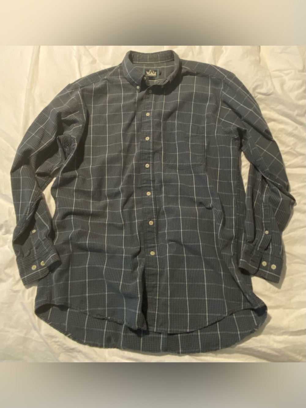 Woolrich Blue Plaid Button-Down Shirt